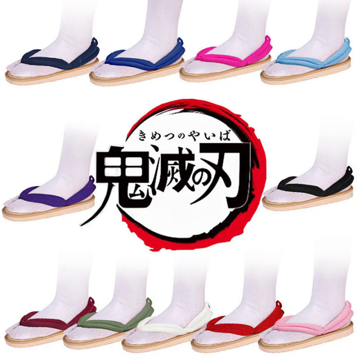 QYIFIRST Kimetsu No Yaiba Zenitsu Agatsuma Cosplay Sabots Shoes Slippers Sandales Costume Blanc Homme Femme 35 (Inside Length 22cm
