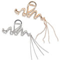 2024 New Tassel Water Diamond Advanced Sensory Gripper Large Pan Hair Back Spoon Snake shaped Shark Clip. 