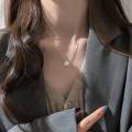 Trendy Korean Fashionable Flower Chain Choker Necklaces for Girls Simple Stylish - Snowflake Flower Pendant Necklace for Women Simple New Collection. 