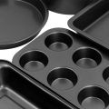 6x Baking Mold Set Loose Bottom Anti Stick Carbon Steel Cake Pizza Bread Pan HG. 
