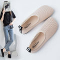 Internet Hot Shoes Women2023Summer New Mesh Breathable One Pedal Flat Pumps Comfortable, Casual and Versatile Mesh Surface Shoes. 