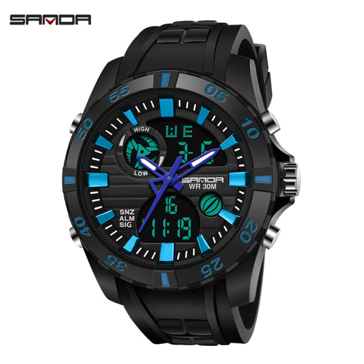 SANDA%20Produk%20Baru%20Kreatif%20Jam%20Tangan%20Pria%20Fashion%20Olahraga%20Jam%20Tangan%20Pria%20Tahan%20Air%20Digital%20QUARTZ%20Watch%20Merek%20Mewah%20Dual%20LED%20Display%20Watch%20-%20Image%204