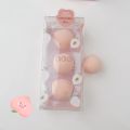 New Fruit Cosmetic Egg Makeup Puff Kit Non-Latex Sponge Mango Peach Pear. 
