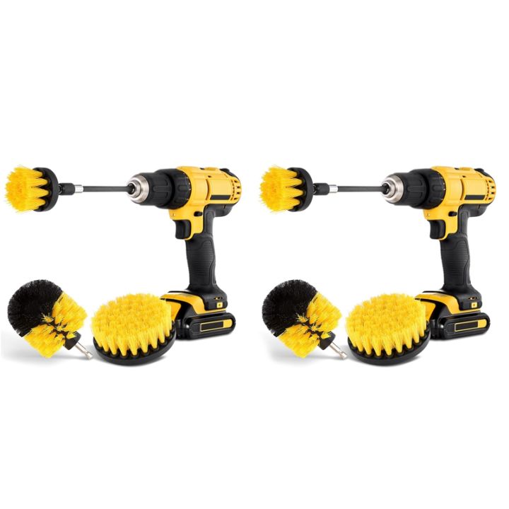 JAERBEE%208Pcs%20Combinate%20Drill%20Brush%20Power%20Scrubbing%20Brush%20Drill%20Spin%20Scrubber%20Electric%20Cleaning%20Brush%20Fixing%20for%20Car%20Bathroom%20-%20Image%202