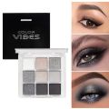 15Colors Eyeshadow Palette Black Smokey Cool Toned Eye Shadow Metal Pearlescent Matte Silver Gray Lasting Eyeshadow Party Makeup. 