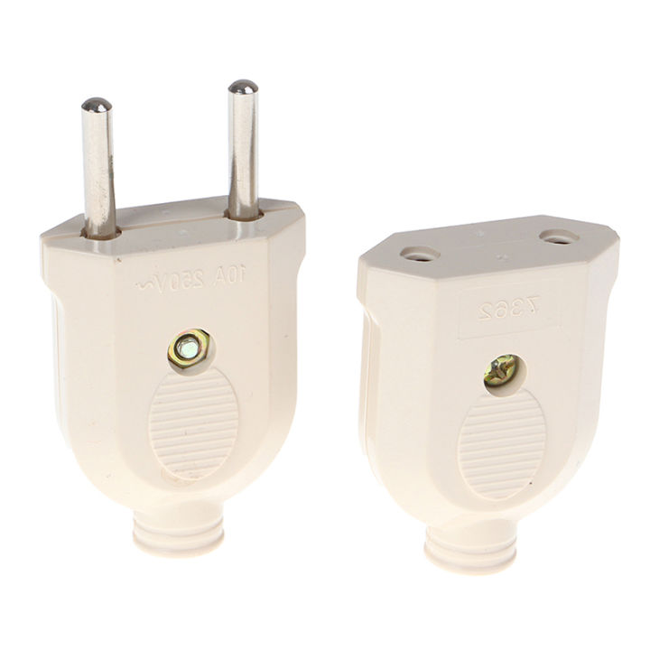 【New and Improved】 2 Pin EU Plug Male Female electronic Connector ...