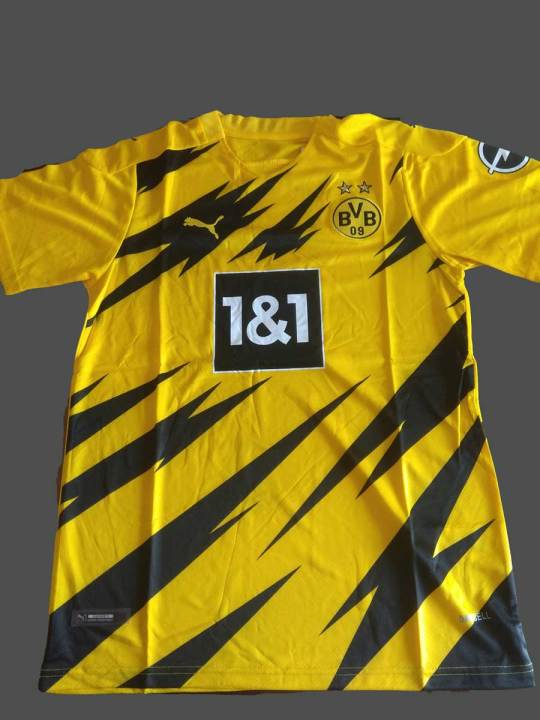 Borussia%20Dortmund%20Home%20Kit%202020/21%20Thai%20Premium%20Quality%20Mesh%20Cotton%20Half%20Sleeve%20Jersey%20For%20Men%20-%20Image%203