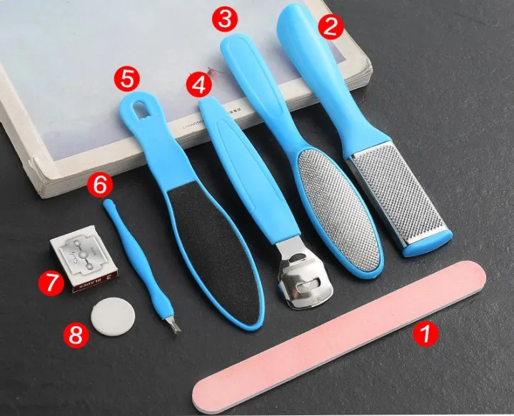 Foot%20File%20Pedicure%20Kit%20Callus%20Remover%20Stainless%20Steel%20Pedicure%20Rasp%20Tools%20Feet%20Exfoliating%20Scrubber%208-Pcs/Set%20-%20Image%202