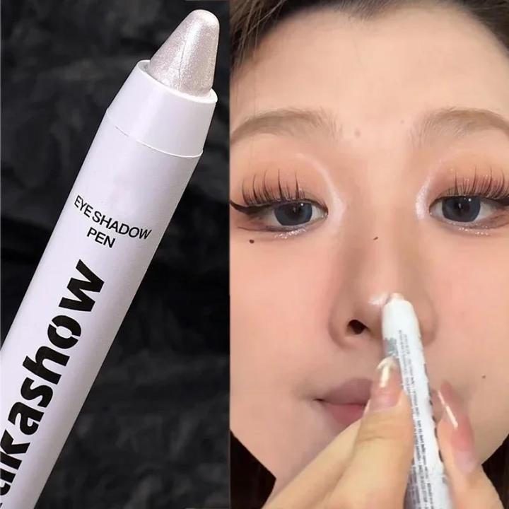 Vnce Lncei White Highlighter Eyeshadow Pen Matte Eyes Corner Brightening Pearl High-gloss Eyeliner Waterproof Glitter Lying Silkworm Stick
