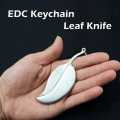 1pcs Stainless Steel Silver Keychain Key Chain Keyring Ring Mini Fold Leaf Blade Tool.