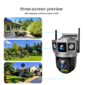 V380 4MP WiFi Outdoor Smart Home CCTV Camera 2 CAMERA BUT 3 MOBILE SCREEN Bullet PTZ Dual Lens 4K Resolution Night Vision Cloud Data Storage. 