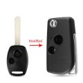 【Beauty Code】KEYYOU Modified Flip Key 2/3 Buttons For Honda Accord Civic Pilot CITY Jazz FR-V CRV 2007 Key Fob Folding Car Remote Key Shell. 