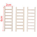 【Upgrade Your Style】 3PCs Mini Wood Ladder Figurines Craft Garden Gift DIY Ornament Garden Decoration Cherry Super Store.