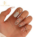 1Pc Delicate Crystal Geometric Nail Cover Rings Set for Women Girl Nail Ring Accessories.