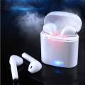 Mini Wireless Bluetooth Double Ear Earbuds i7 TWS Wireless Earphone with Mic For IOS Android.