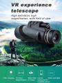 80X100 Powerful Monocular High Definition Zoom Night Vision Telescope Binoculars with SmartPhone Holder for Hunting Camping Tool.