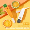 Beauty Nymph 3 in 1 Bottle Cap Detail Brush Multipurpose Bottle Gap Cleaner Brush for Insulation Cup Cover Groove Gap Deep Detail Cleaning Brushes Tool (White). 