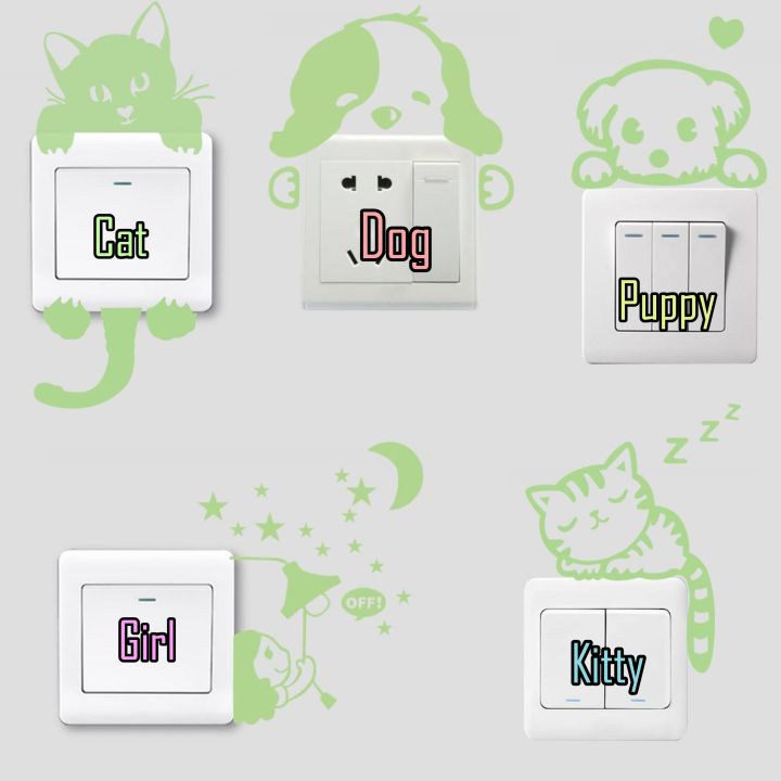 Cartoon%20Luminous%20Switch%20Sticker%20Glow%20in%20the%20Dark%20Home%20Decor%20Kids%20Room%20Decoration%20Sticker%20-%20Image%203