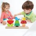 Stacking Blocks Birthday Gifts Puzzles Pillar Blocks Matching Set for Kids Children Toddlers.