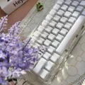 Idobao Semi-transparent Keycaps Frosted Korean Japanese Keycap Set Side Printed Keys for MX Switches for Mechanical Keyboard. 