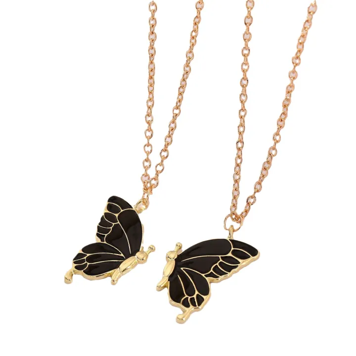 Trendy%202%20Pcs/set%20Butterfly%20Necklace%20for%20Couple%20Gift%20-%20Butterfly%20Pendant%20Card%20Necklaces%20for%20Girls%20Simple%20Stylish%20-%20Chain%20Necklace%20for%20Women%20New%20Collection%20-%20Gifts%20for%20Best%20Friend%20-%20Image%204