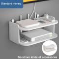 Double Layer Wall Mounted Wifi Router Stand Wifi Router Storage Rack Set 3 Layer Wifi Storage Rack - Router Stand. wifi stand, qureen stand, mobile stand, bathroom self, book self, top stand, flower stand,. 