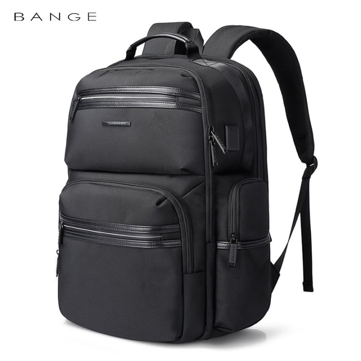 BANGE Anti Theft Laptop Backpack 15.6 Anti-wrinkle Waterproof USB Recharging Oxford Backpack Men Fashion Travel Bag Backpacks