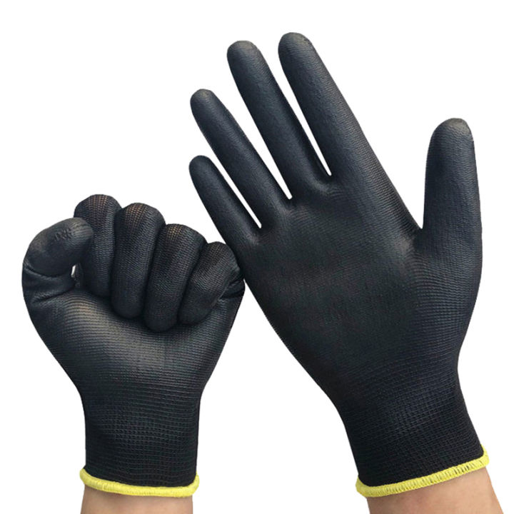 【Sell-Well】 1Pair Safety Work Anti-Static Gloves Coated Palm Gloves Unisex Breathable Anti-Slip Repair Gloves Carpenters Supplies-Cola Kids