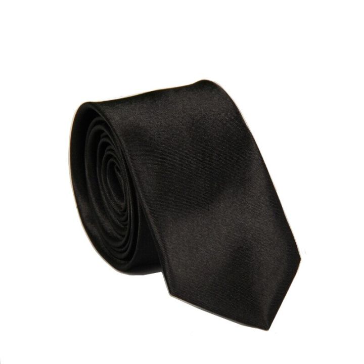 High Quality Men Necktie Skinny Tie 5cm Polyester Gravatas Red Black Blue Neck ties Solid Color Entertainment Party