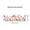 Glass sticker double-sided D flower photo light BR0033 pink tulip self-adhesive window beautification decorative sticker.