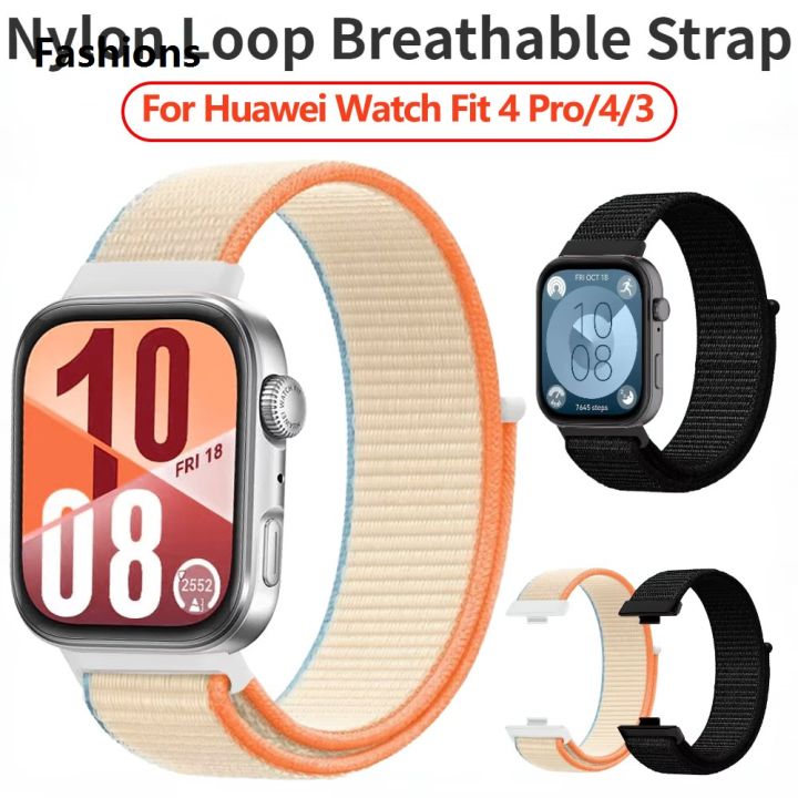 Fashions Nylon Loop Strap for Huawei Watch Fit 3/4 Breathable Wristband Accessories for Huawei Watch Fit 4/4 Pro Band Smartwatch Bracelet