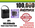 REMAX FP-1 One Lac mAh 27W and 22.5W LED Lamp Fast Charging Power Banks 100,000mAh High Capacity Portable Laptop Power Bank with LED Lighting. 