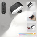 Portable LED Wall Light Versatile Multicolor Rechargeable Lamp Adjustable 360° Rotatable Lamp for Home lighting Outdoor.