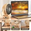 DP-7638 AC/DC Rechargeable 4000mAh Lithium Battery 360° Adjustable Desk / Clip Fan With Night Lighting Function.