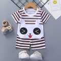 Baby Boy  Summer Short Sleeve T-shirt Tee Shorts 2 Pcs Outfits Set used children baby comfortable T-shirt and pant (. 