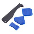17 Pieces Caulking Tool Kit Silicone Sealant Finishing Tool Grout Scraper Caulk Remover and Caulk Nozzle and Caulk Caps (Blue). 