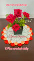 Unique Design Sun Flower 10"inc Crochet Doily Plate mat Round one piece.