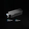 STmagic SPT31 256G Mini Portable M.2 SSD USB3.1 Solid State Drive Read Speed 500MB/s - Gray. 