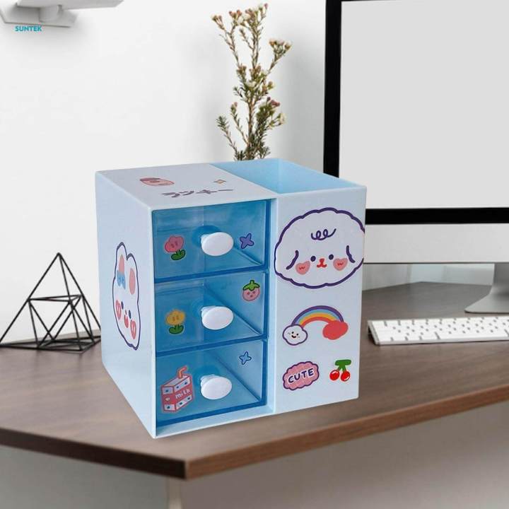 Multifunctional%20Jewelry%20Storage%20Box%20with%20Drawer%20Makeup%20Holder%20for%20Bedroom%20Dresser%20-%20Image%202