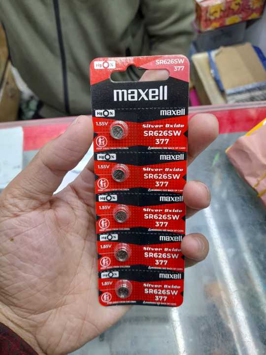 MAXELL%20SR626%20377%20SILVER%20OXIDE%20BATTERY%201.55%20V%20JAPAN%205%20PIECES%20SR626sw%20-%20Image%205