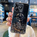 Phone Cases For Realme C51 Back Cover Sparkling Star Moon Soft Silicone Transparent Cartoon Cat Anti Drop Back cover Realme C51 case. 