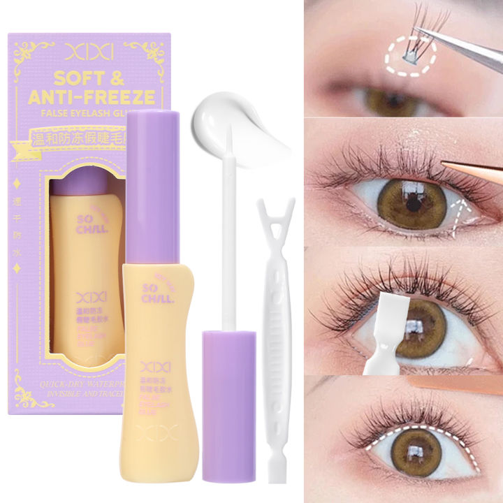 1pcs Mild Antifreeze False Eyelash Glue Transparent Waterproof Quick Dry Eyelashes Extension Natural Invisible Lashes Glue MakeupTool