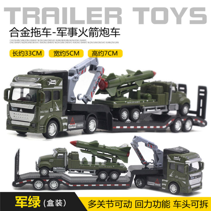 1:50%20Alloy%20Plate%20Transporter%20Trailer%2033CM%20Car%20Model%20Rocket%20Laucher%20Missile%20Dongfeng%20Amazon%20Cross-Border%20Toy%20-%20Image%203