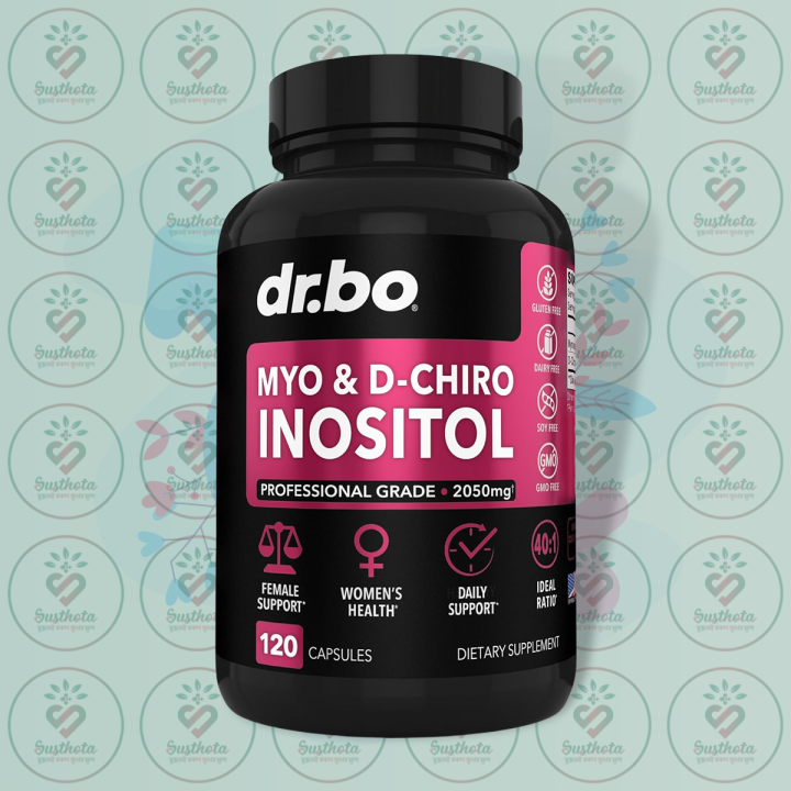 DR. BO Myo & D-Chiro Inositol – 2050 mg – 120 Capsules – with 40:1 ...