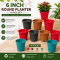 6 Inch BP Round planter flower house Tub- 10 Pcs.