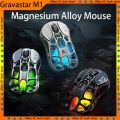 Gravastar M1 Wireless Mouse Magnesium Alloy Hollow Three mode Bluetooth Paw3395 4k Receiver Gamer E-sports Pc Gaming Mouse Gift. 