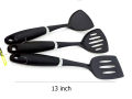 Silicone Non Stick Spoon Premium qulity- Black -3 Pcs set. 