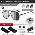 CLLOIO New Fashion Aluminum Photochromic Sunglasses Men Women Polarized Sun Glasses Chameleon Anti-glare Driving Oculos de sol. 