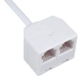 6P2C RJ11 Male to Female Two Way Telephone Splitter Converter Cable. 