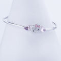 Sanrio Hello Kitty Bracelet Cute Cartoon Cat Rhinestone Heart Zircon Metal Brace WANNA. 